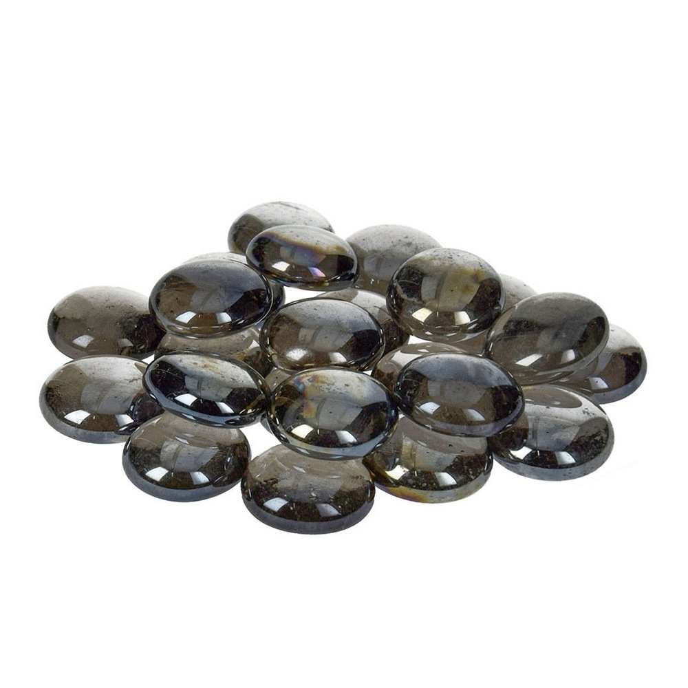 Iriserende Glassten 18-20 mm 100 g - Sort - Buede glassten, Smådekorationer, Strøelse, klistermærker & små dekorationer, Dekorationmateriale,