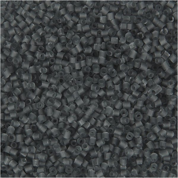 Rocaillepärlor 2-cut 1,7 mm Transparent Grå 25 g - Glaspärlor Rocaillepärlor 2-cut 1,7 mm Transparent Grå 25 g - Glaspärlor