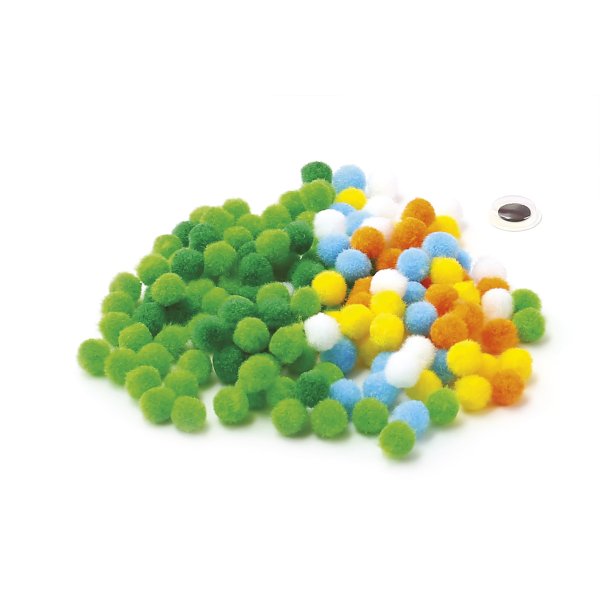 Ram med två kort för pompom och färgläggning Ram med två kort för pompom och färgläggning