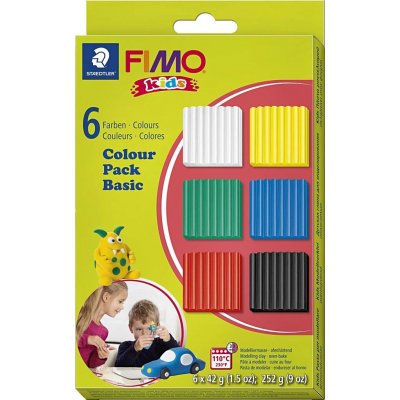 FIMO Kids Clay - standardfarver - 6 x 42 g