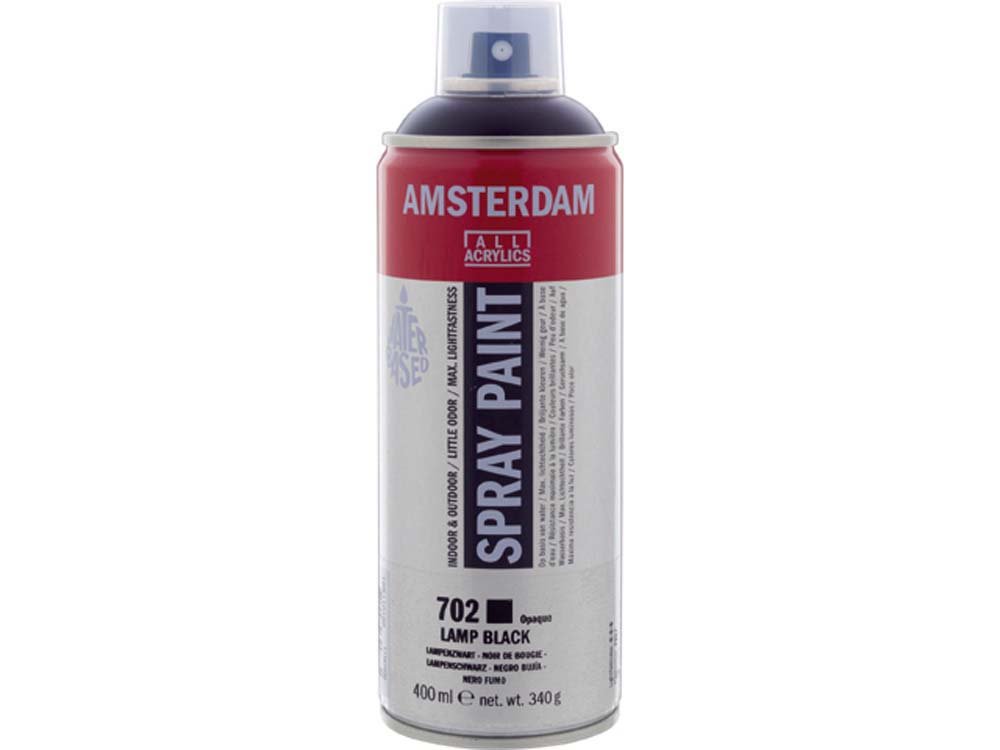 Amsterdam Spray 400 ml - Lamp Black - Spraydåser, Spraymaling, Hobbyfarve