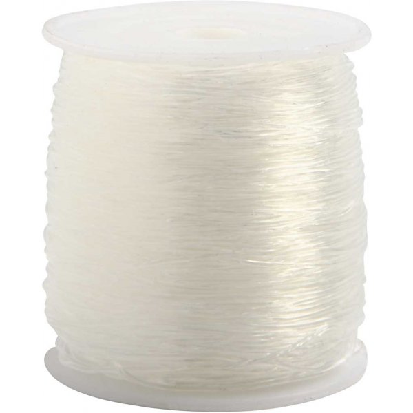 Elastisk smyckestråd - Ø0,8 mm - rund - 100 m Elastisk smyckestråd - Ø0,8 mm - rund - 100 m