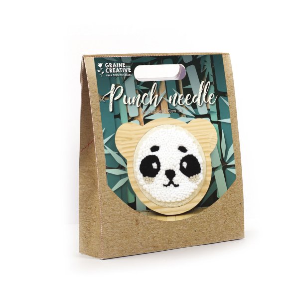 Punch needle-kit panda 15 cm