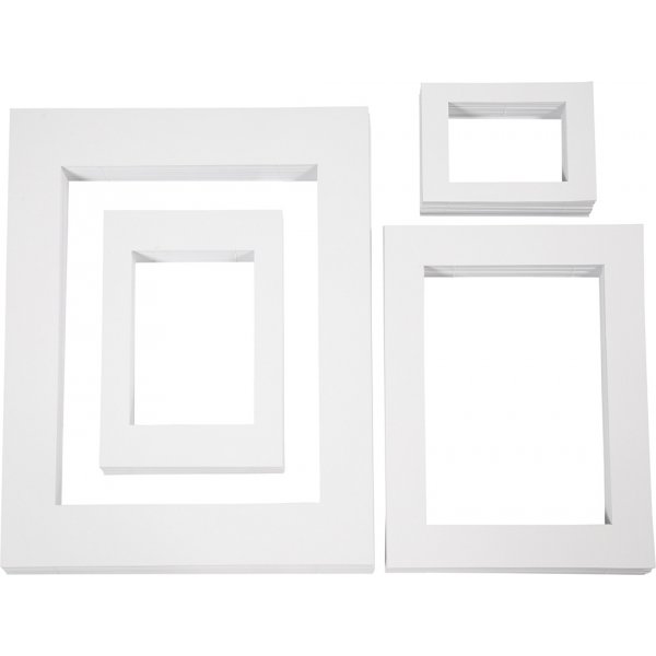 Passepartoutramar - vit - A3, A4, A5, A6 - 4 x 100 st Passepartoutramar - vit - A3, A4, A5, A6 - 4 x 100 st