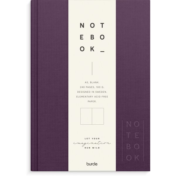 Notesbog tekstil blomme A5 ulinjeret Notesbog tekstil blomme A5 ulinjeret