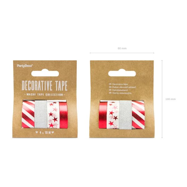 Washi tape glitter och metallic 10 m mix - 4-pack Washi tape glitter och metallic 10 m mix - 4-pack
