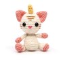 Virkningskit för amigurumi, enhörningskatt 15 cm Virkningskit för amigurumi, enhörningskatt 15 cm