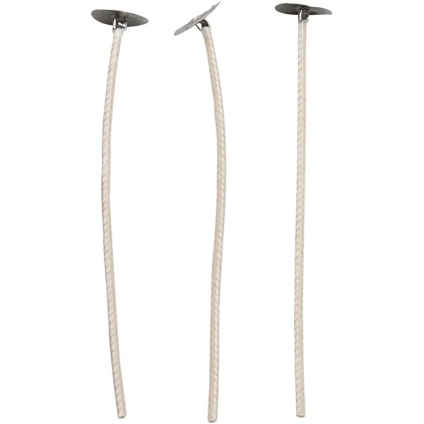 Veker til lys i beholdere 10 cm 50 stk Veker til lys i beholdere 10 cm 50 stk