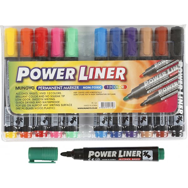 Power Liner - mixade färger - 12 st Power Liner - mixade färger - 12 st