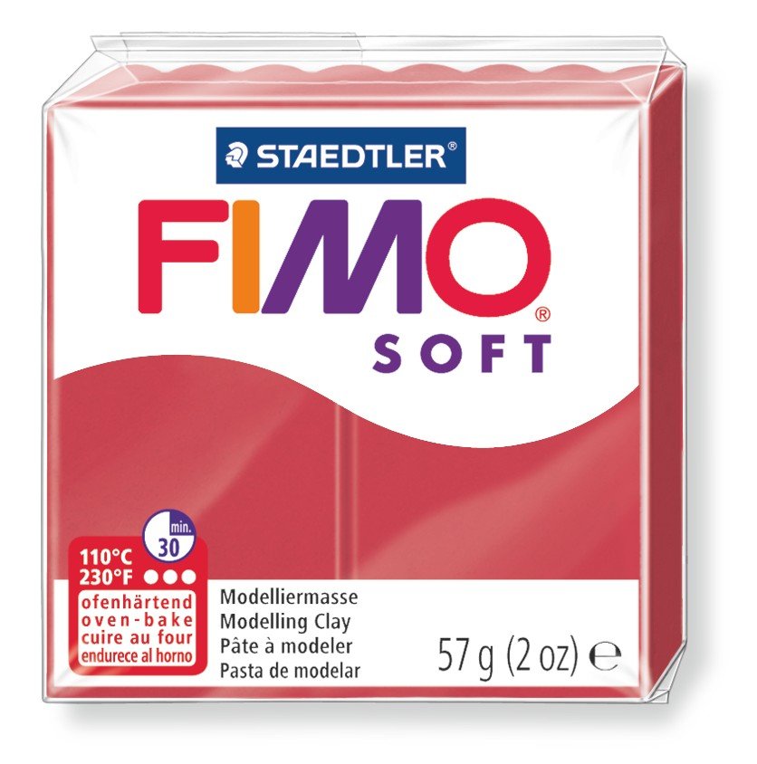 Modellervoks Fimo Soft 57 g - Kirsebær - Fimolera, Modellere, Hobbyartikler til børn, Hobbymateriale, Håndværk