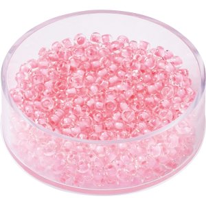 Glasp�rlor BohemRocaille 2,5 mm, 13 g, rosaglans