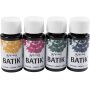 Batikfrg - marinbl - grn - rosa - majsgul - 4x50 ml