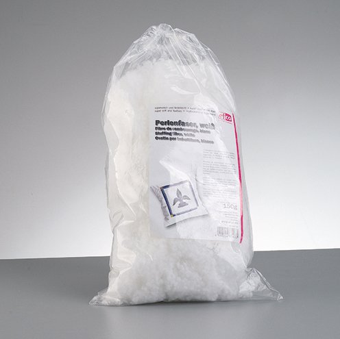 Farsefiber - hvit 150 g til fyll og pynt - Polstring, Dekorativt materiale, Hobbymateriale, Håndverk
