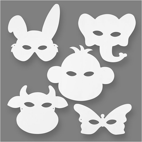 TeaCH Me - kartongfigurer - Djurmasker- 16 st TeaCH Me - kartongfigurer - Djurmasker- 16 st