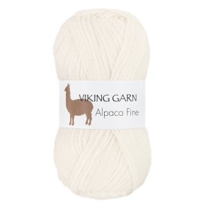 Viking garn Alpaca Fine 50g - Vit (600) COPY