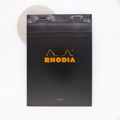 RHODIA Black pads - A5 - 148x210 mm - Linjerat - 80 ark / 80 gram