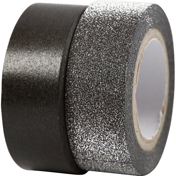 Vivi Gade Washitejp - svart/glitter Vivi Gade Washitejp - svart/glitter