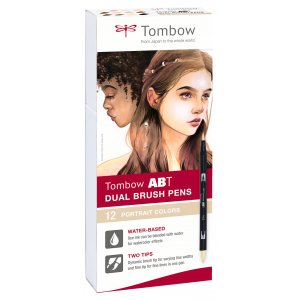 Tombow ABT dobbeltbørstepen portræt 12-pak Tombow ABT dobbeltbørstepen portræt 12-pak