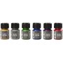 Glasfrg metall - mixade frger - 6 x 30 ml