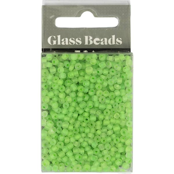 Rocaillepärlor matta 3 mm Grön 25 g Rocaillepärlor matta 3 mm Grön 25 g