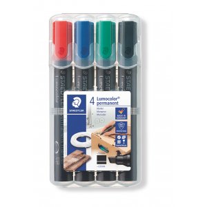 Permanent Marker Lumocolor 2-5 mm - 4 stifter