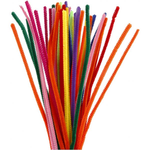 Piprensare - 6 mm - mixade färger - 50 st Piprensare - 6 mm - mixade färger - 50 st