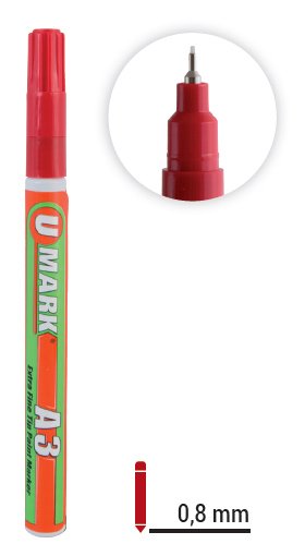 Mrkpenna A3 - 3 ml (6 olika frgval)