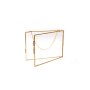 Rektangul�r glasram med kedja 18 x 13 cm