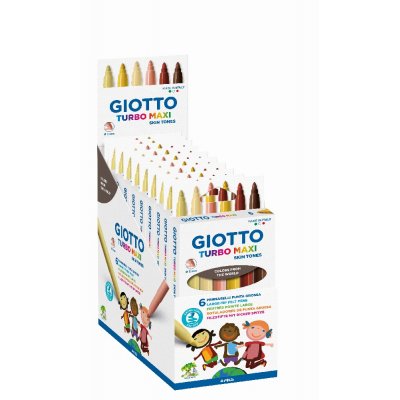 Tuschpennor Giotto Turbo Maxi Hudfrg - 6-pack