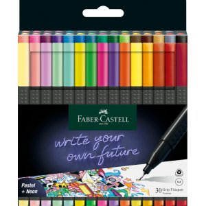 Fiberpennset - Faber-Castell - Grip Finepen - 30 frger