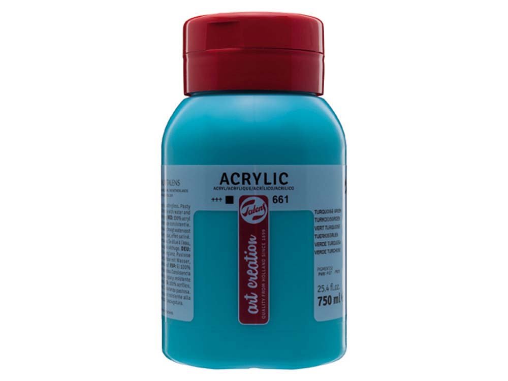 Akrylmaling Art Creation 750 ml - Turkisgrøn - Akrylfarver, Kunstnerfarver