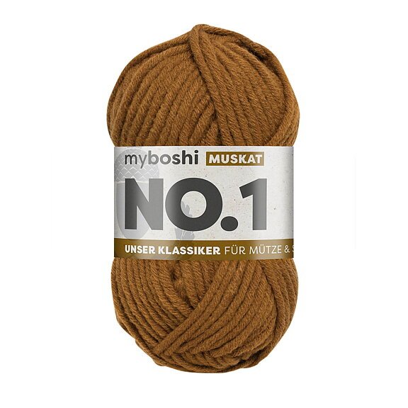 Myboshi No.1 - 50 g - Muskatnød - Myboshi garn, Garn, Strikke, hækle, knytte og væve
