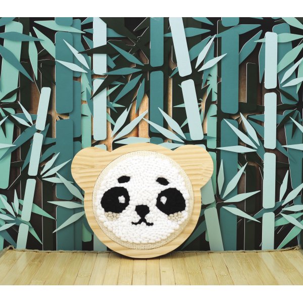 Punch needle-kit panda 15 cm