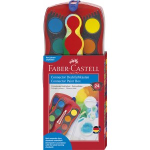 Frgset - Faber-Castell - Connector paint box - Rd - 24 frger