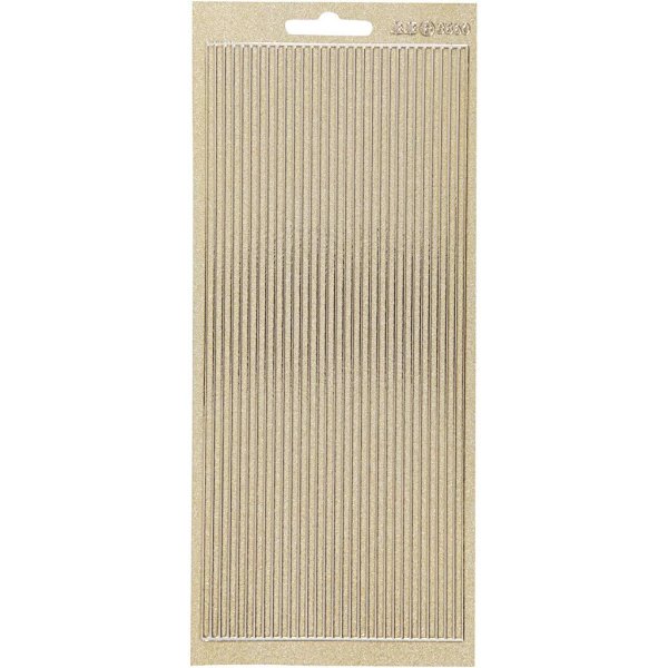 Klistermærker kanter 10x23 cm guld - 1 ark Klistermærker kanter 10x23 cm guld - 1 ark