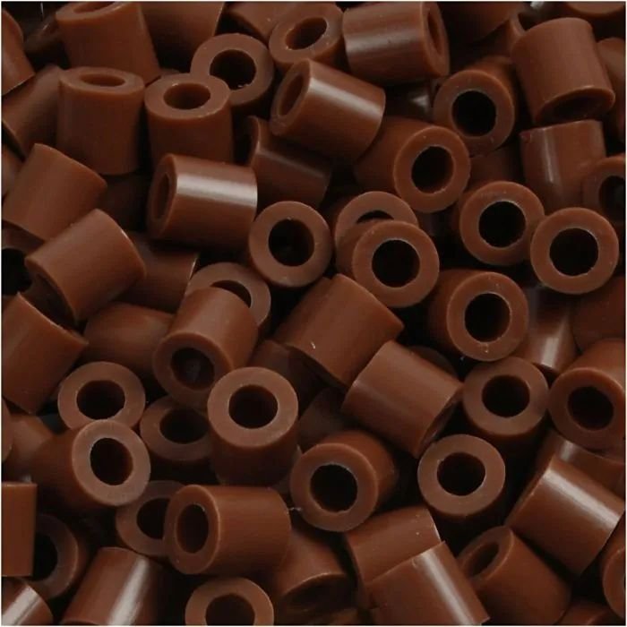 NABBI Pibeperler - Chokolade (32249) - 1100 stk - Rørperler, Perler & perleplader, Håndværk