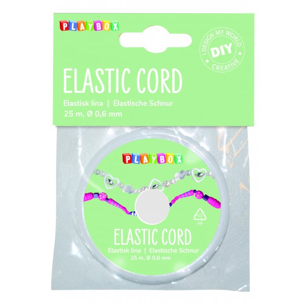 Elastisk lina 0,6 mm - Transparent - Flera l�ngder!