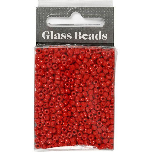 Rocailleperler 3 mm Mørkerød 25 g Rocailleperler 3 mm Mørkerød 25 g