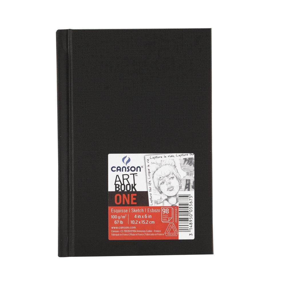 Skitsebog Canson ONE 100 g - 10,2x15,5 cm (Indbundet) - Skitseblok, Blok