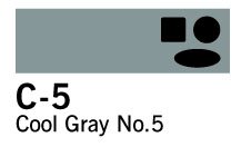 Copic Sketch - C5 - Cool Grey Nr.5 - Copic Sketch, Copic-penne, Markers, Penne, Penne, kridt & tusch