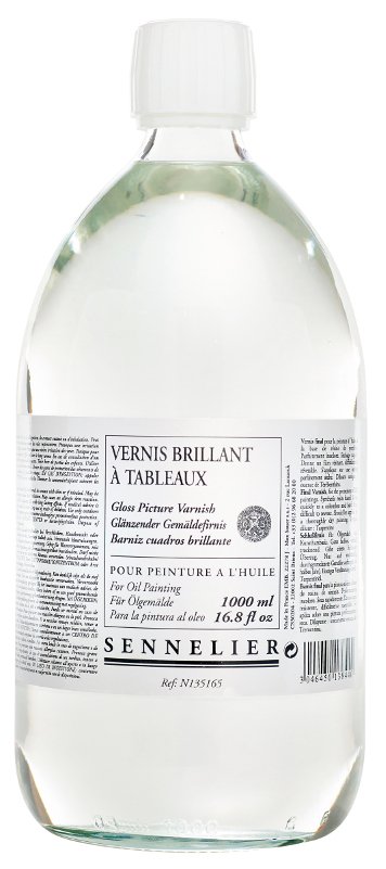 Fernis Sennelier 1 Liter - Glossy Painting Varnish - Medium til oliemaling, Malermedium, Fernis og kunstner medier til kunstmaling