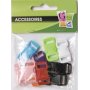 Plastklämmor i blandade färger, 10-pack Plastklämmor i blandade färger, 10-pack