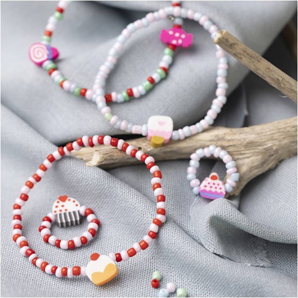 Mini DIY Kit Smycken - Elastiskt armband och ring Mini DIY Kit Smycken - Elastiskt armband och ring