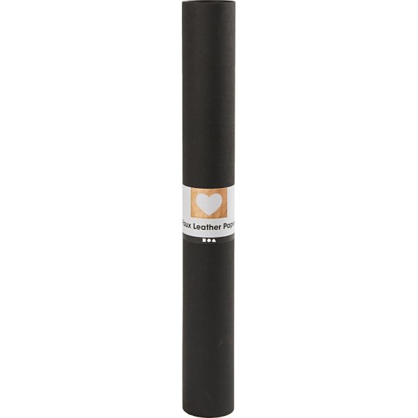 Läderpapper - svart - enfärgad - 1 m Läderpapper - svart - enfärgad - 1 m