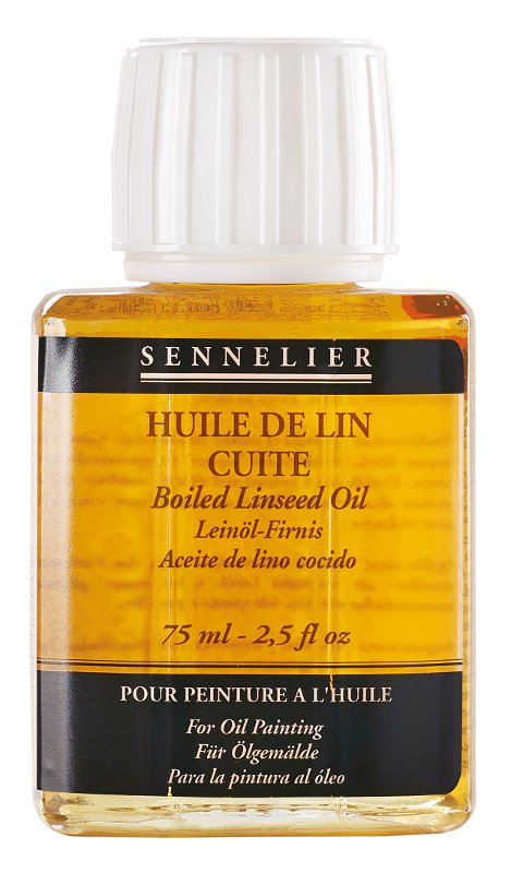 Olie medium Sennelier 75 ml - Boiled Linseed Oil - Medium til oliemaling, Malermedium, Fernis og kunstner medier til kunstmaling