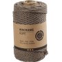 Makrame garn - lysebrunt - 4 mm - 55 m