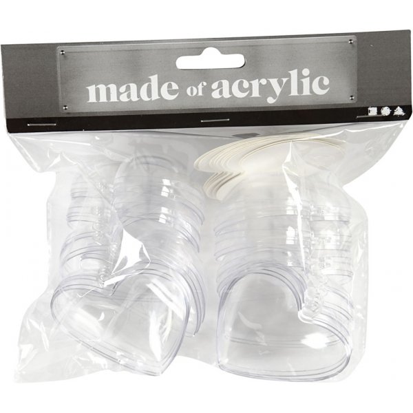 Deko-hjärta - transparent - 10 st Deko-hjärta - transparent - 10 st