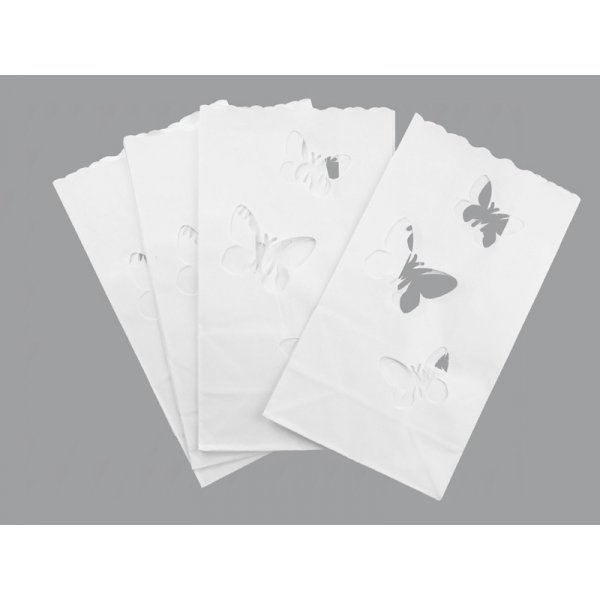Ljuslykta av papper - Fjärilar 26 cm 10 st Ljuslykta av papper - Fjärilar 26 cm 10 st