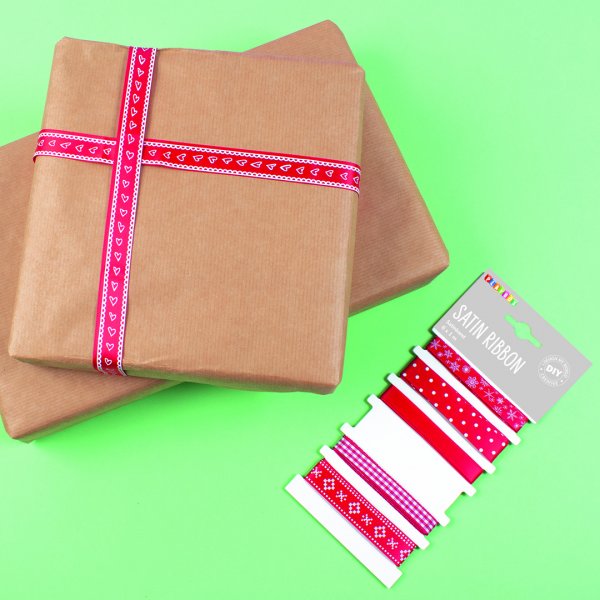 Satinband mix - 6 st