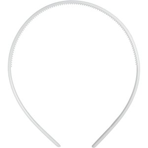 Diadem smalt 8 mm Vit 5-pack